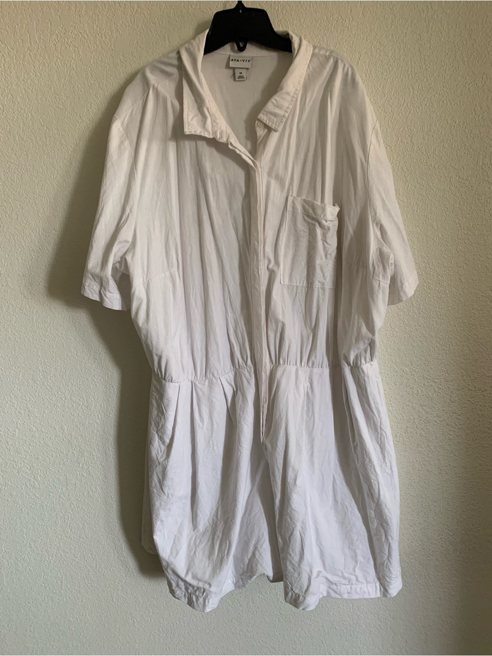 Ava & Viv White Short-Sleeve Tie-Waist Romper Coverup - Picture 3 of 11